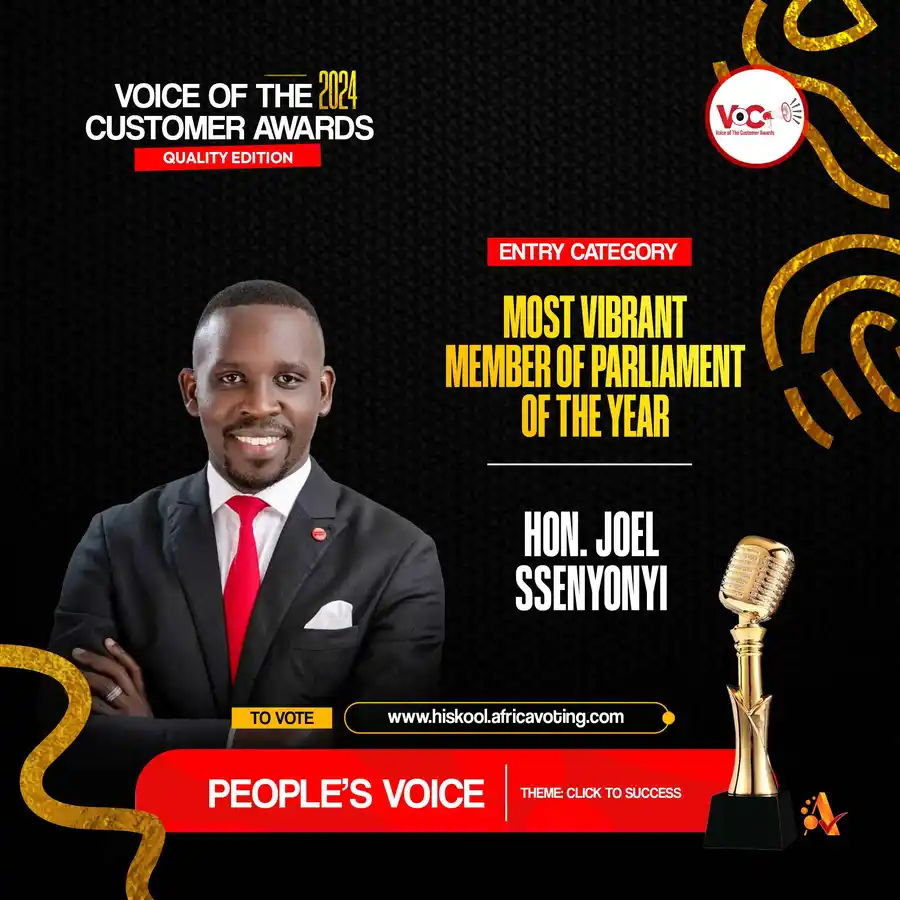 Most Vibrant Member of Parliament of the Year: HON. JOEL SSENYONYI