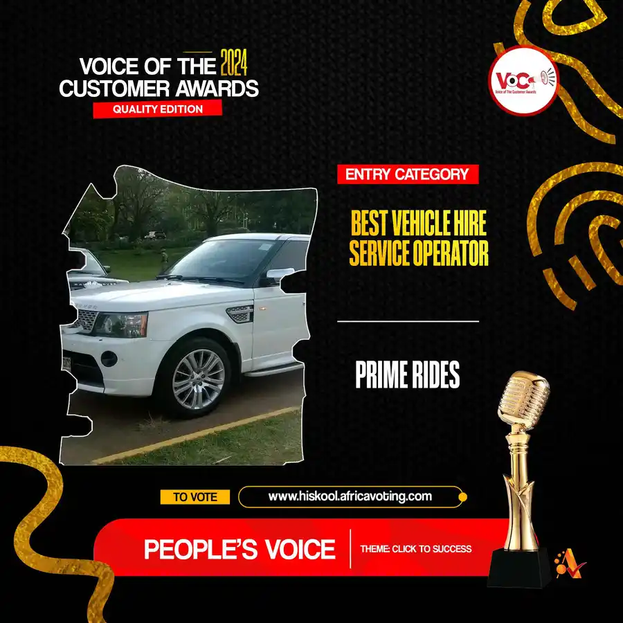 Best Vehicle Hire Service Operator: PRIME RIDES